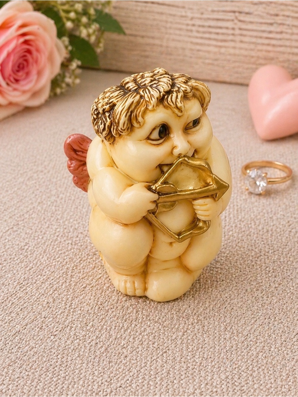 Harmony Ball Cupid Ring Holder Trinket Box NIB Pot Belly